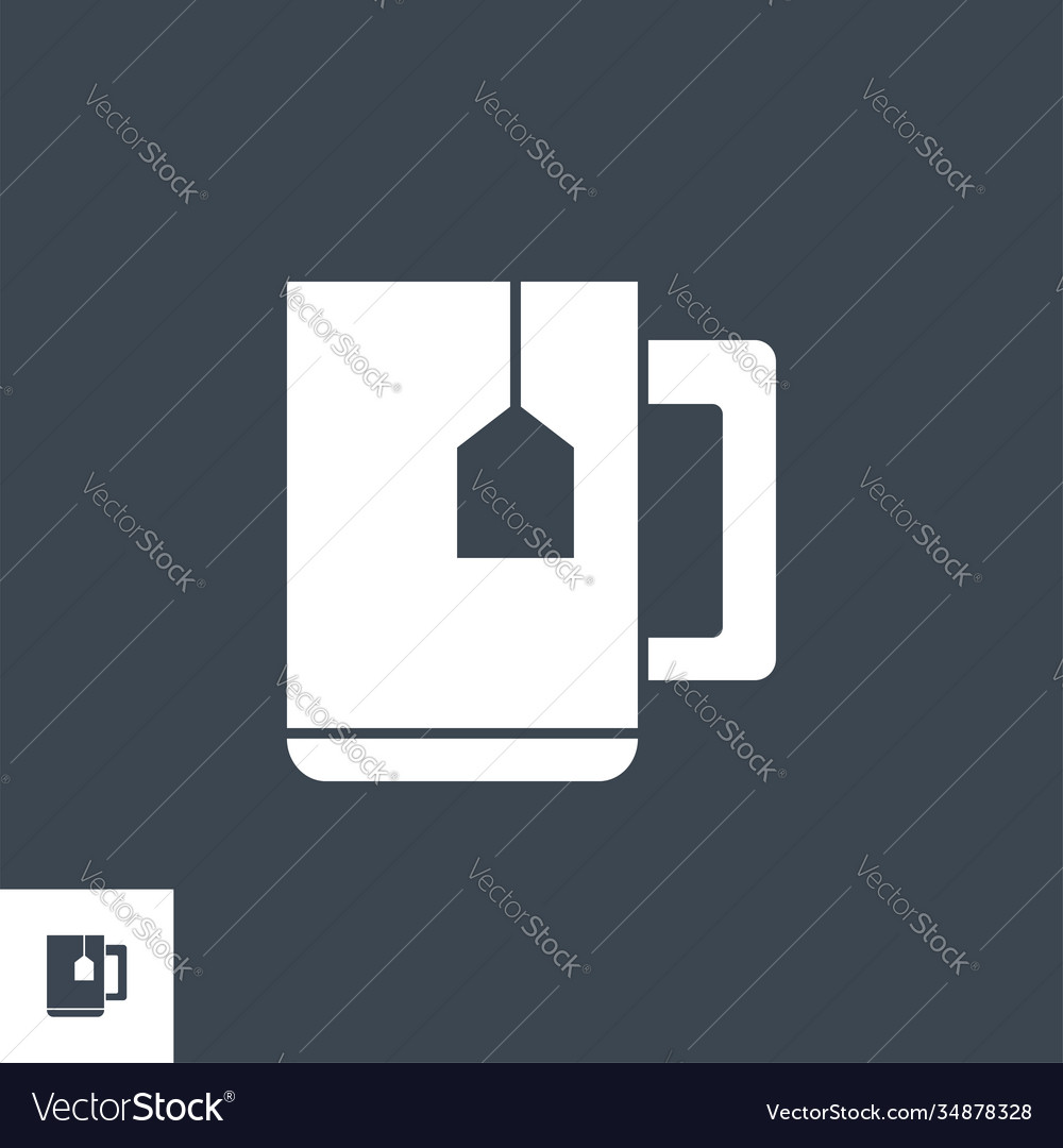 Cup tea related glyph icon