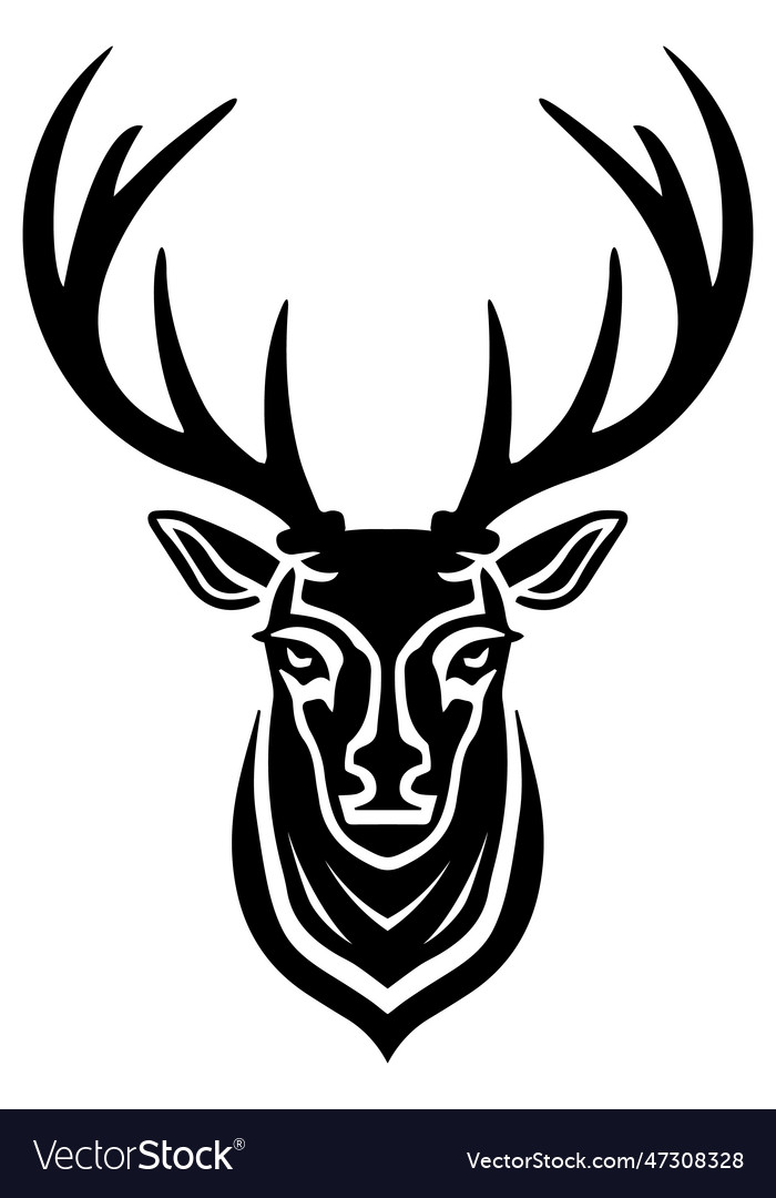 Deer head mascot logo Royalty Free Vector Image