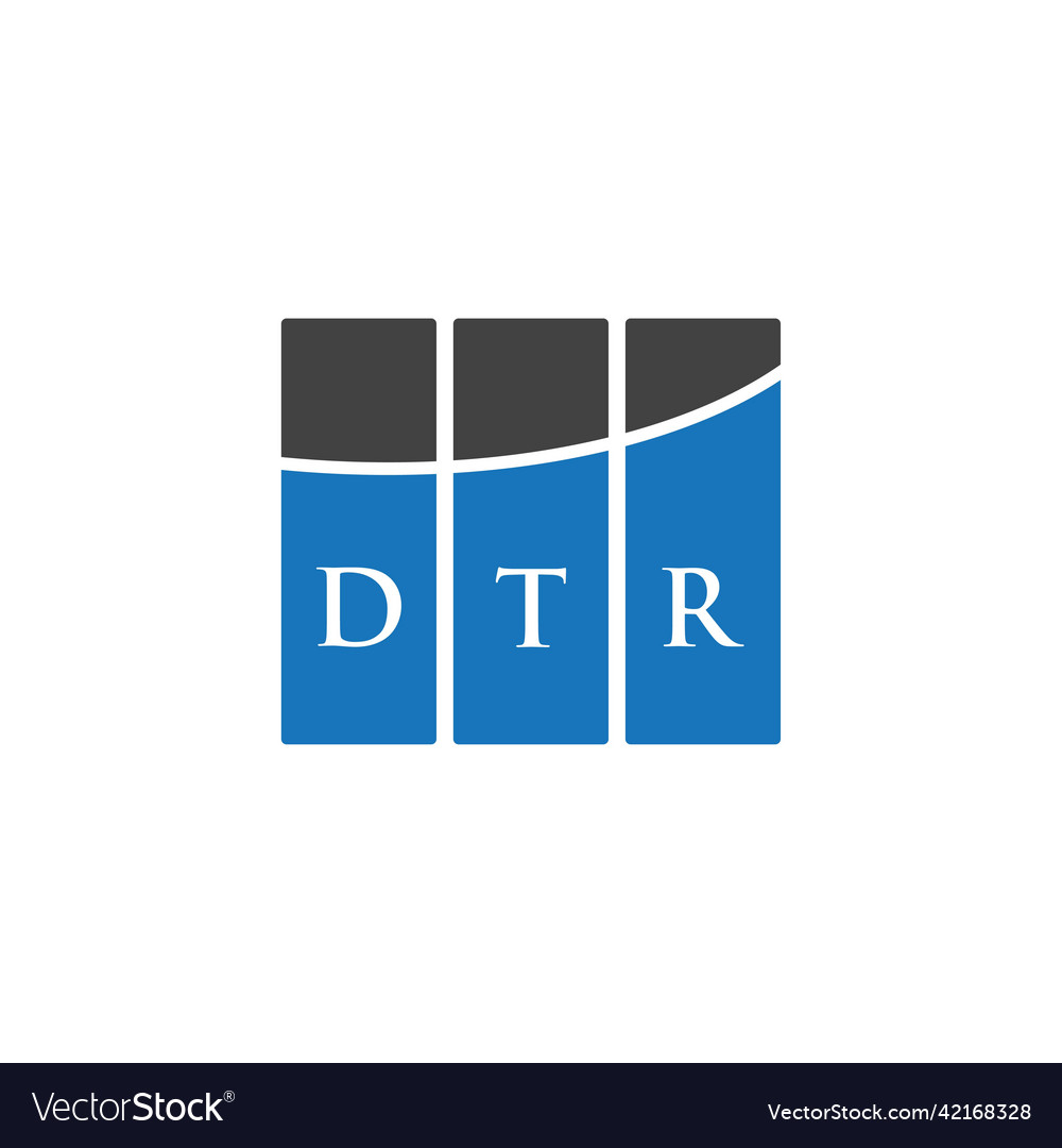 Dtr letter logo design on white background Vector Image