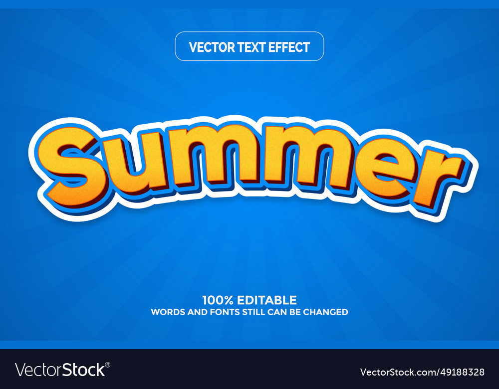 Editable 3d text effect styles Vector Image Editable 3d text effect styles