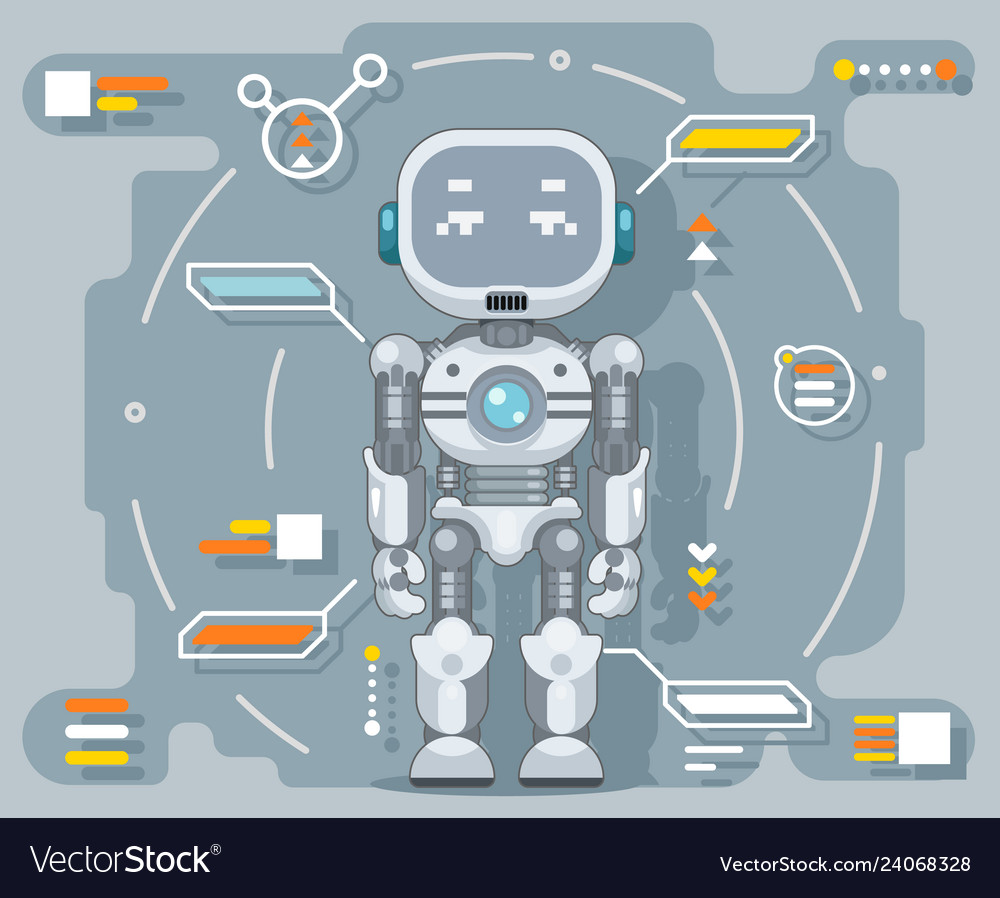 Futuristic Android Robot