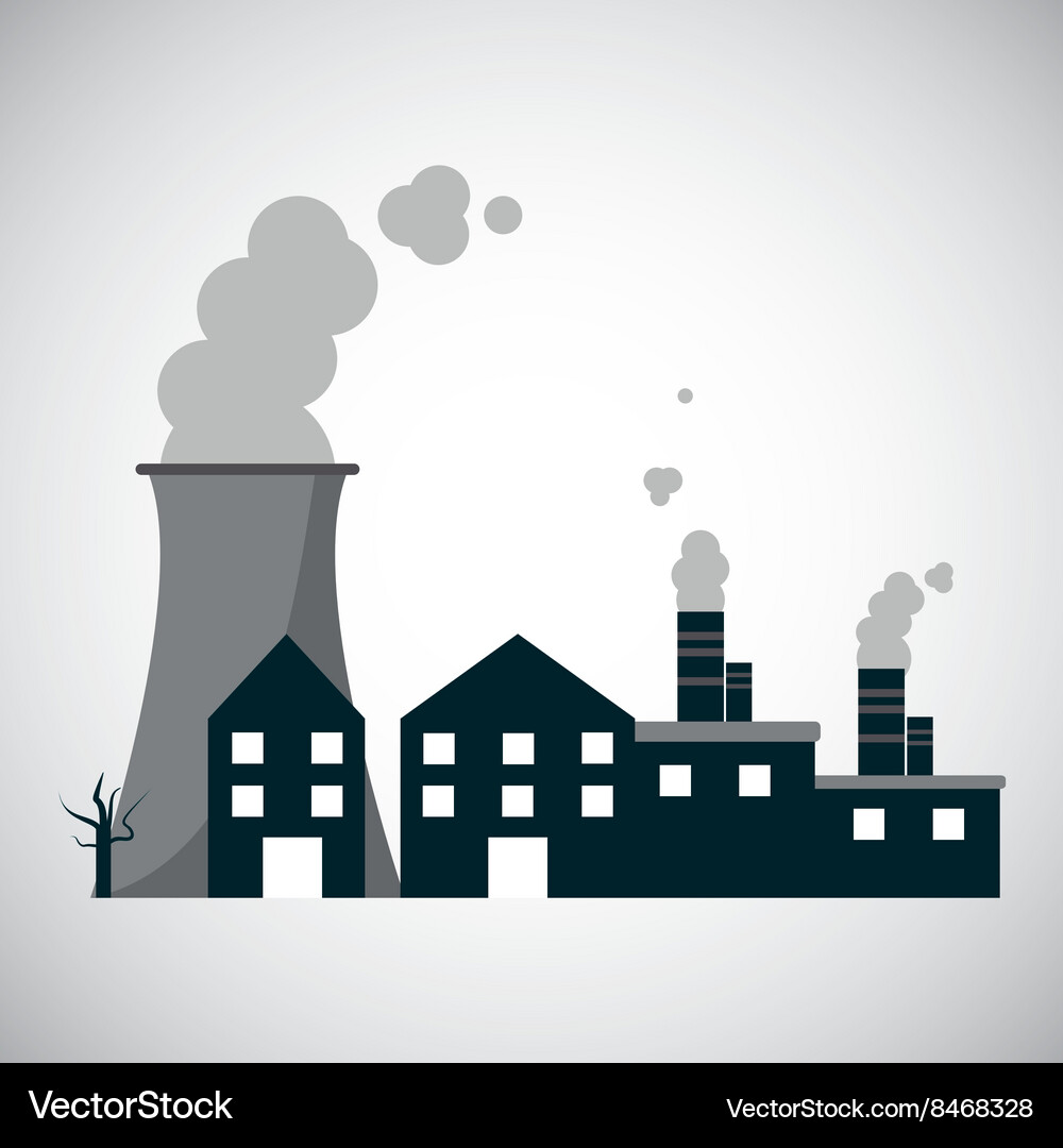 Graphic design of pollution Royalty Free Vector Image