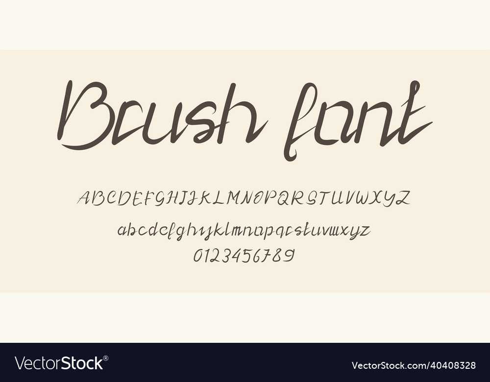 Handwritten script font alphabet isolated vector image Handwritten script font alphabet isolated