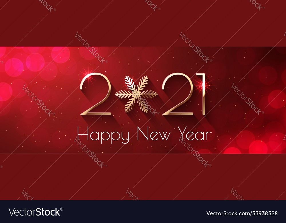 Happy new year 2021 holiday text design