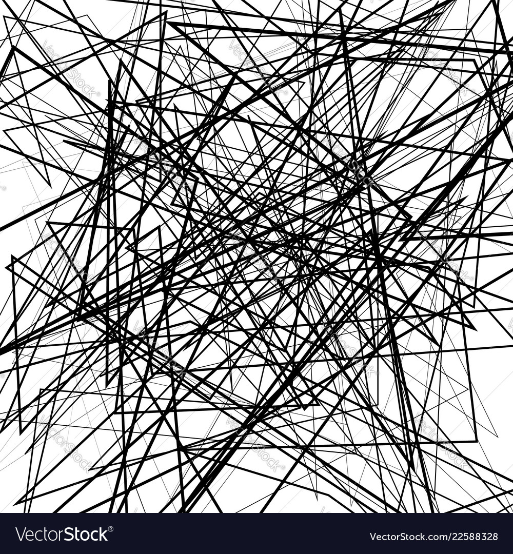 Irregular random chaotic lines abstract