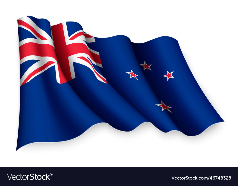 Realistic Waving Flag Royalty Free Vector Image