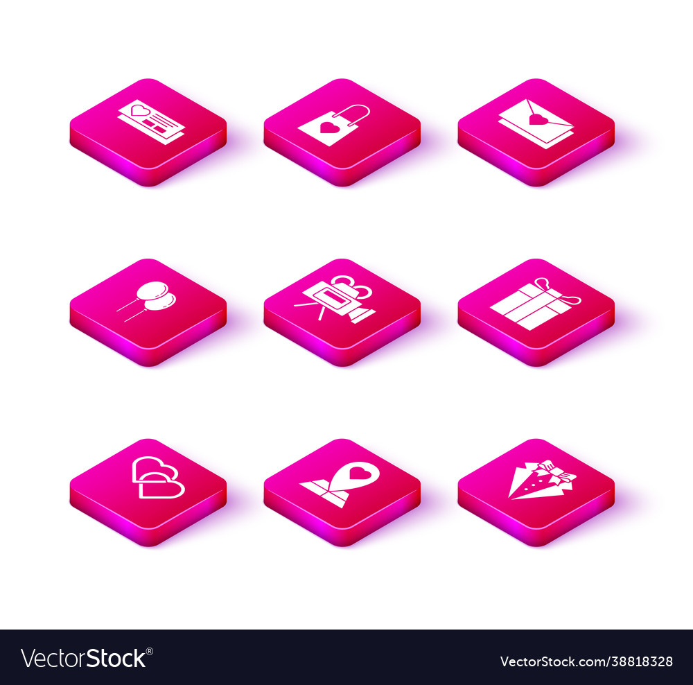 Set two linked hearts map pointer with heart Vector Image Set two linked hearts map pointer with heart