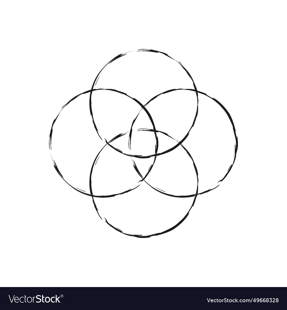 Shape with overlapping circles geometric