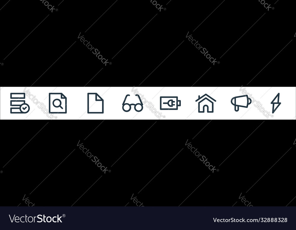 User interface line icons linear set quality