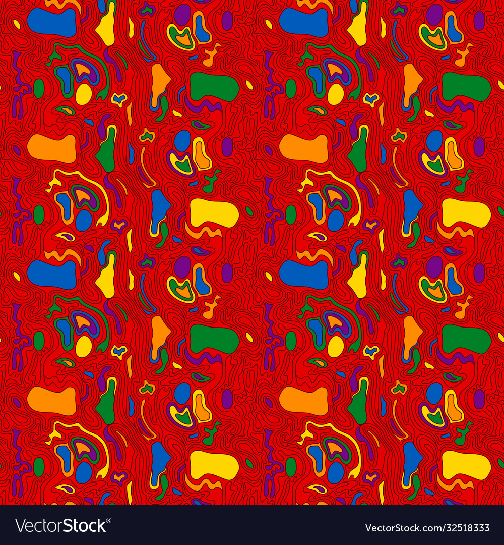 Abstract seamless pattern mainly in red vector image Abstract seamless pattern mainly in red