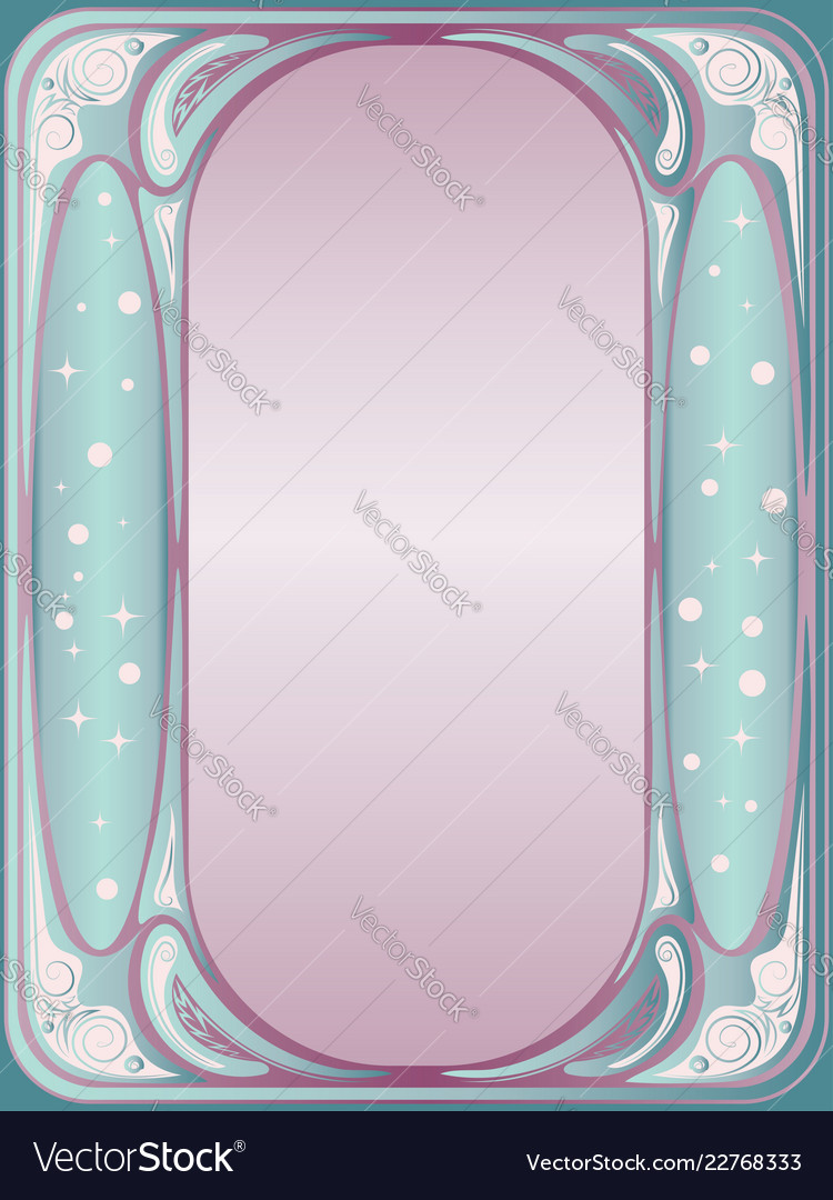 art nouveau frame royalty