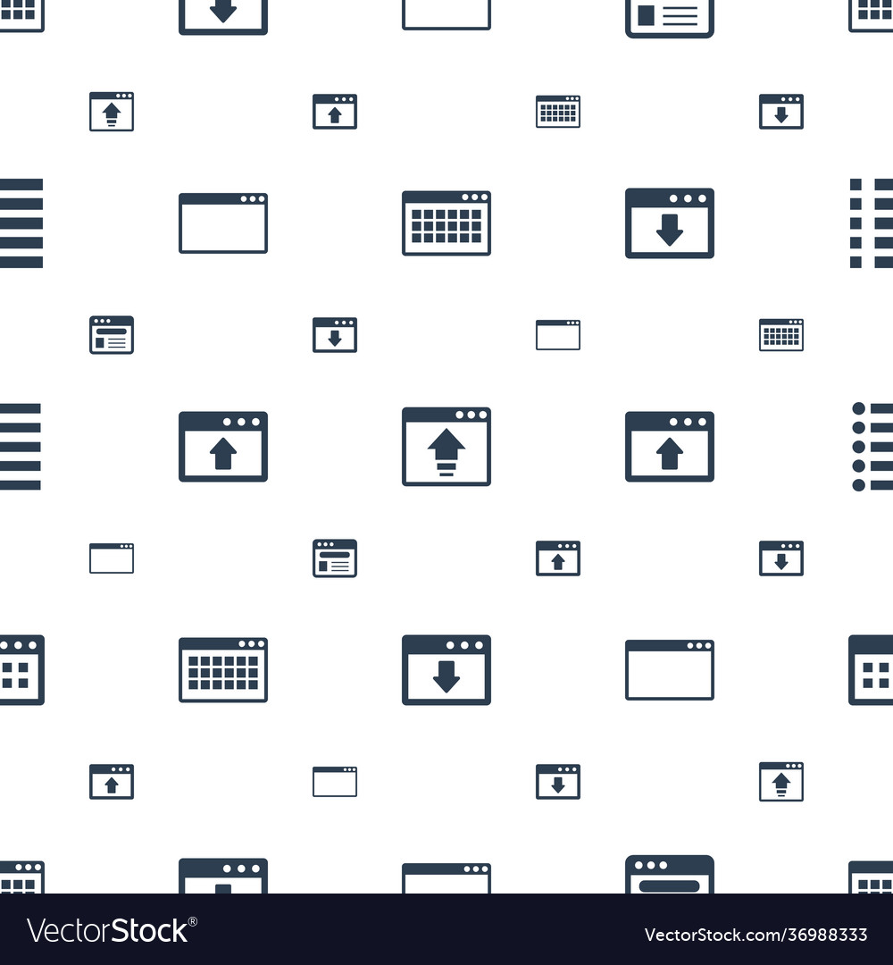 Browser icons pattern seamless white background