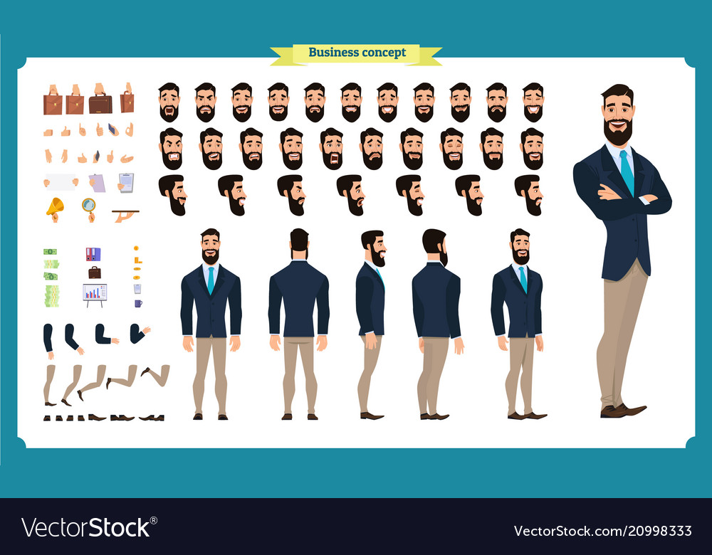 Business Character Set - Multiple Views