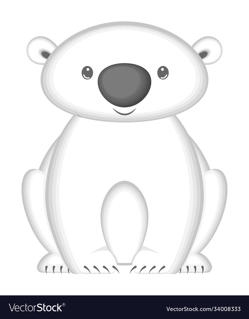 Cute cartoon polar bear