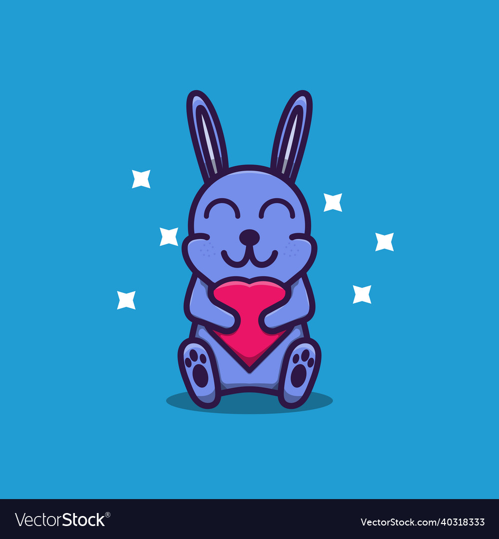 Cute rabbit full of love