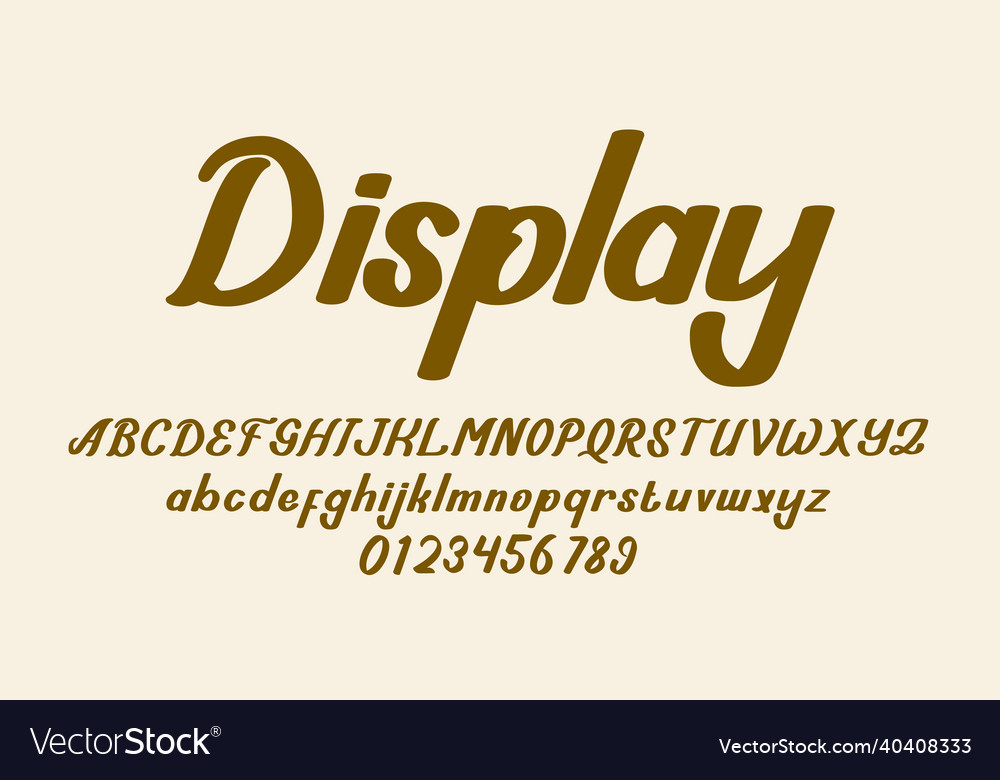 Display font alphabet isolated background