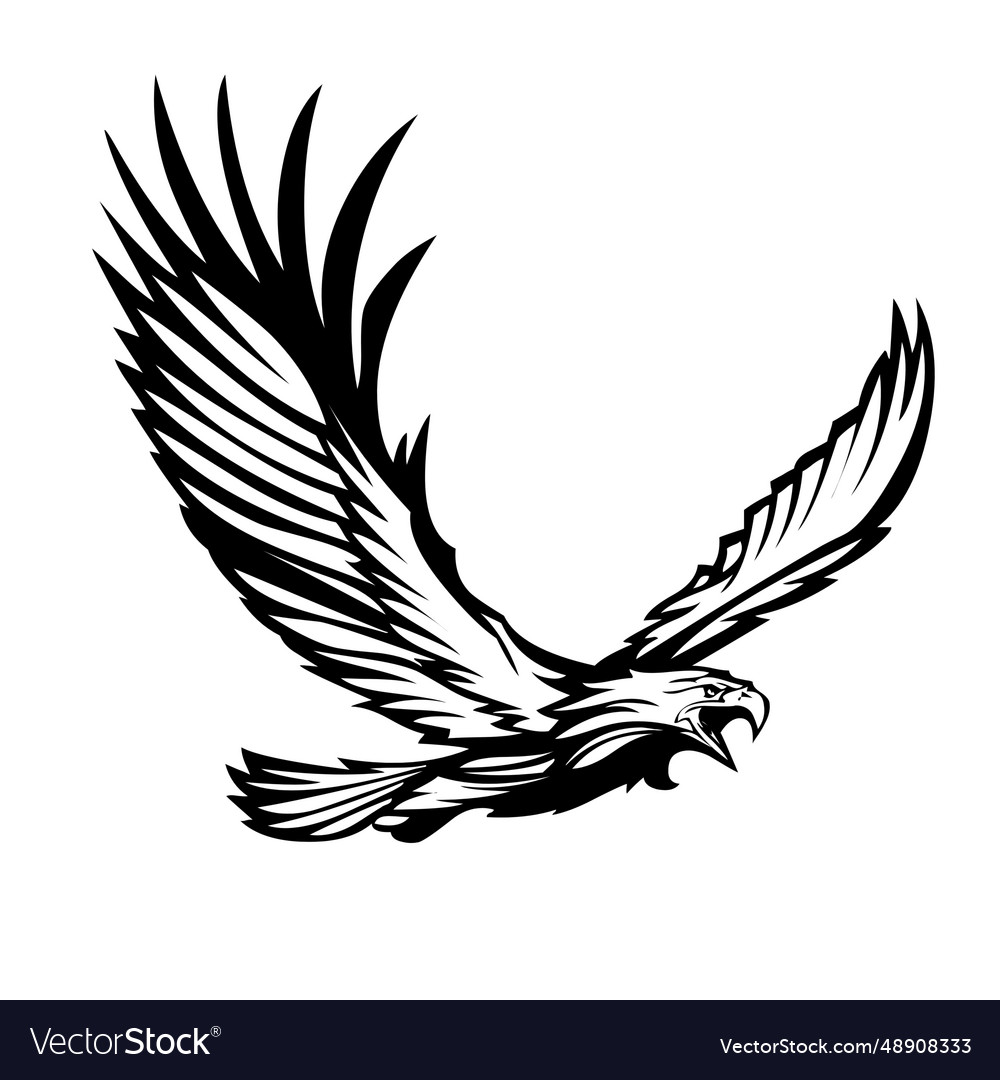 Flaying eagle Royalty Free Vector Image - VectorStock