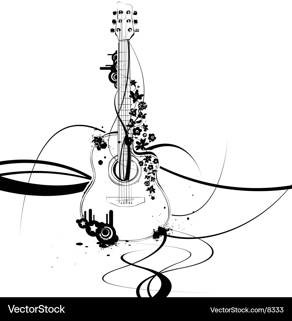Guitar Royalty Free Vector Image - VectorStock