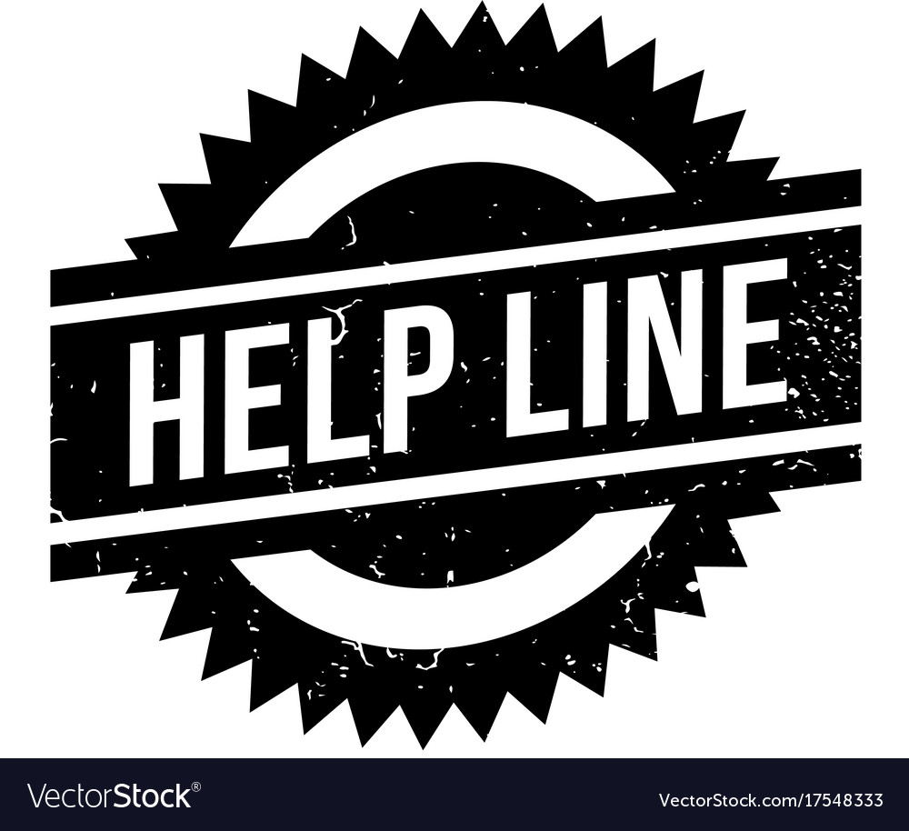 Help line rubber stamp