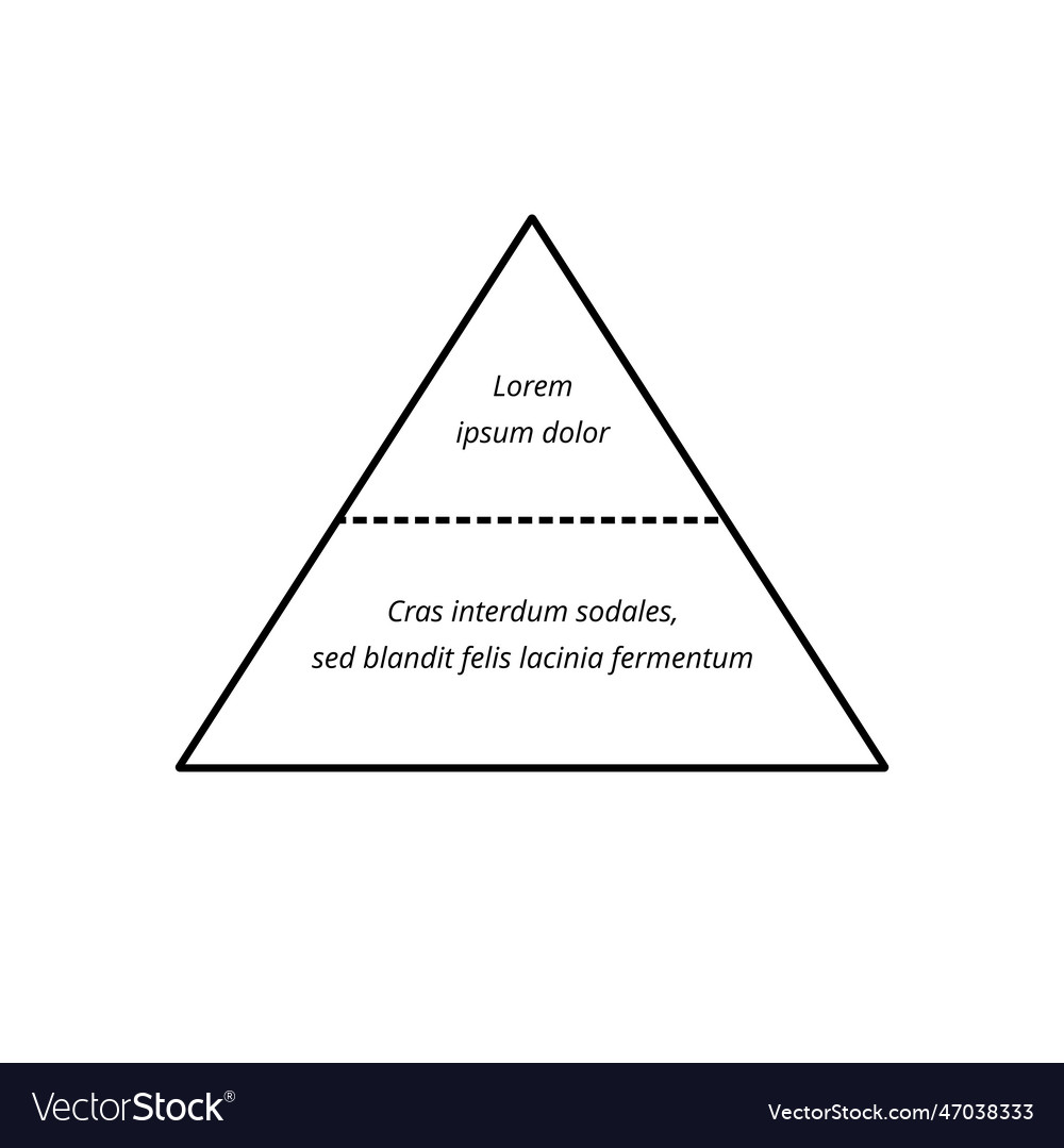 Hierarchy triangle template in line art style