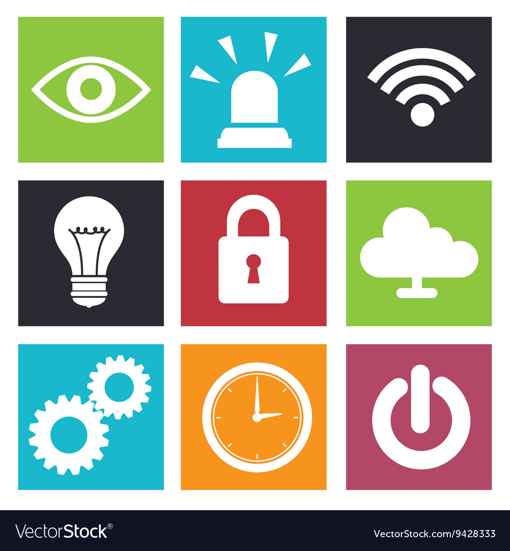 Mobile application menu isolated icon design