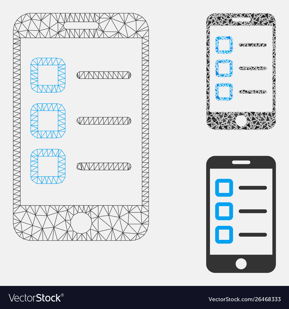 Mobile test mesh 2d model and triangle