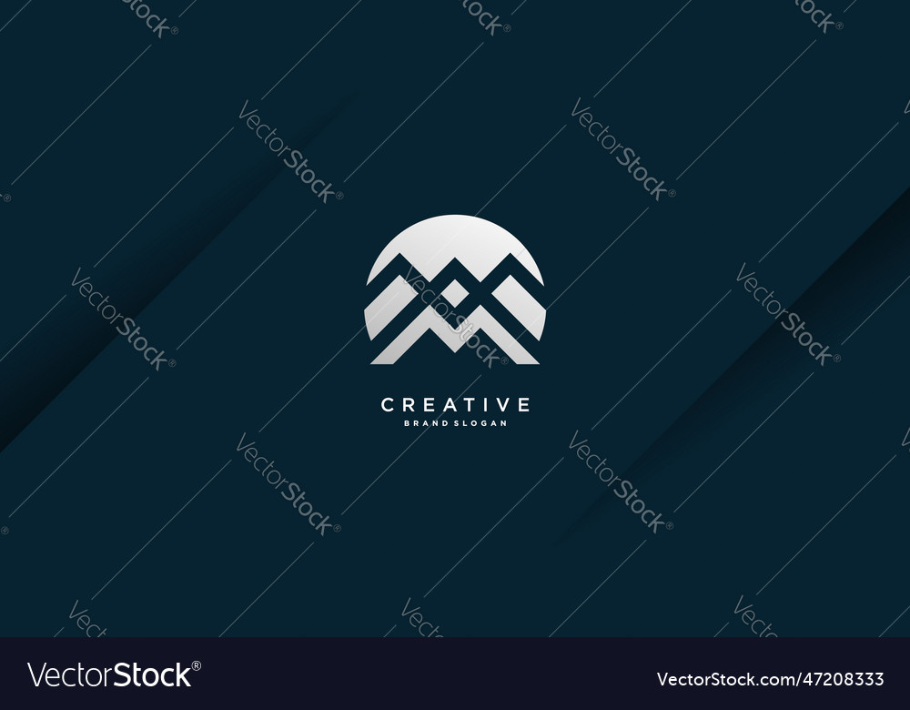 Monogram letter m logo with modern cool creative