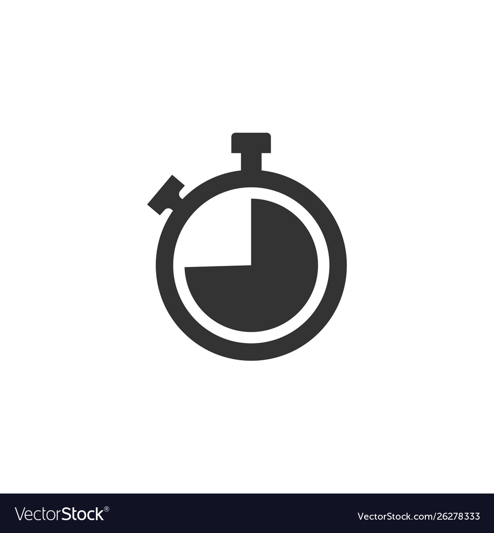 Timer clock time icon vector image Timer clock time icon