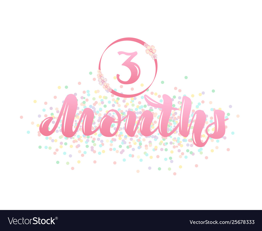 With A Baby Age Markers 3 Months Royalty Free Vector Image with-a-baby-age-markers-3-months-royalty-free-vector-image