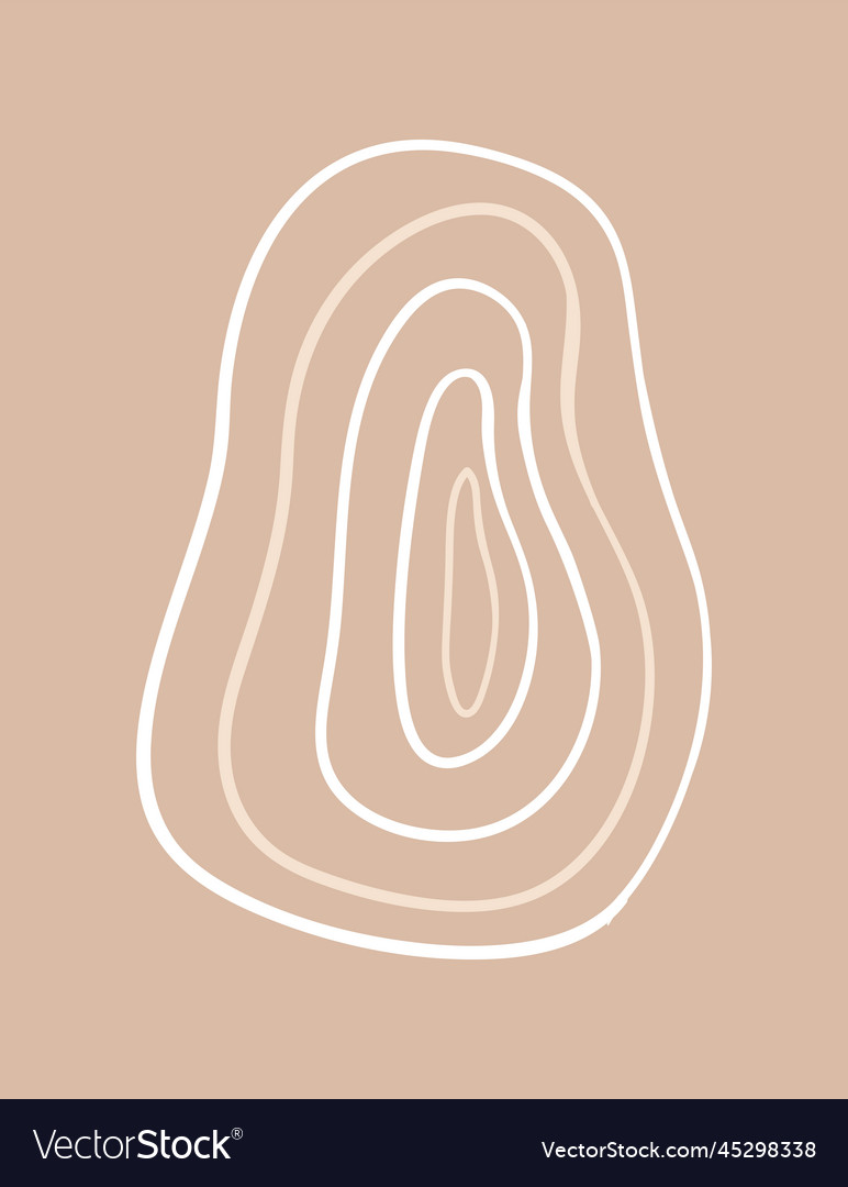 Abstract boho line blob shapes simple hand drawn vector image Abstract boho line blob shapes simple hand drawn