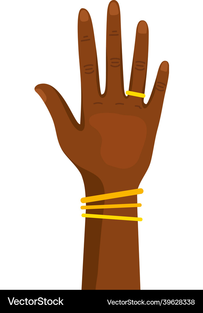 Afro hand up Royalty Free Vector Image - VectorStock