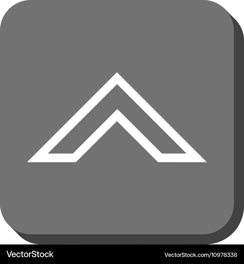 Arrowhead Up Rounded Square Icon Royalty Free Vector Image