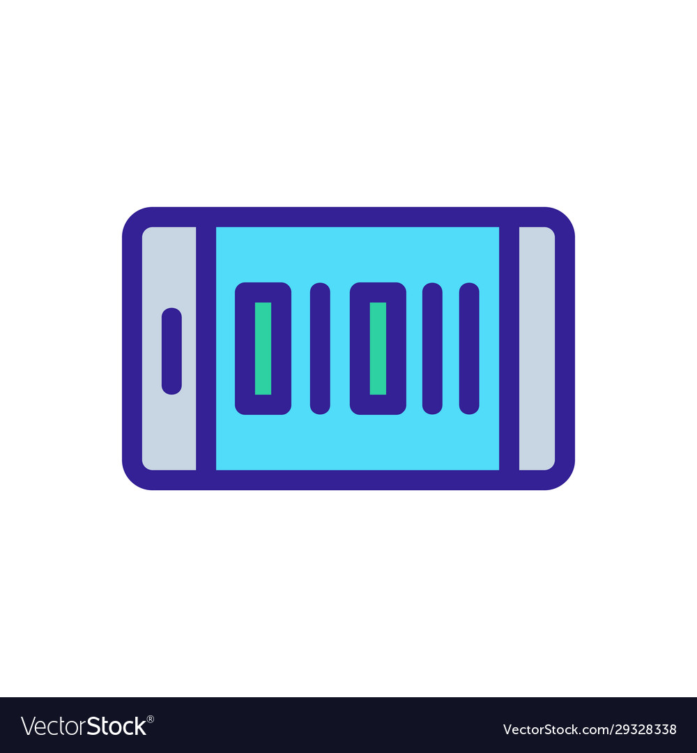 Bar code is an icon isolated contour vector image Bar code is an icon isolated contour