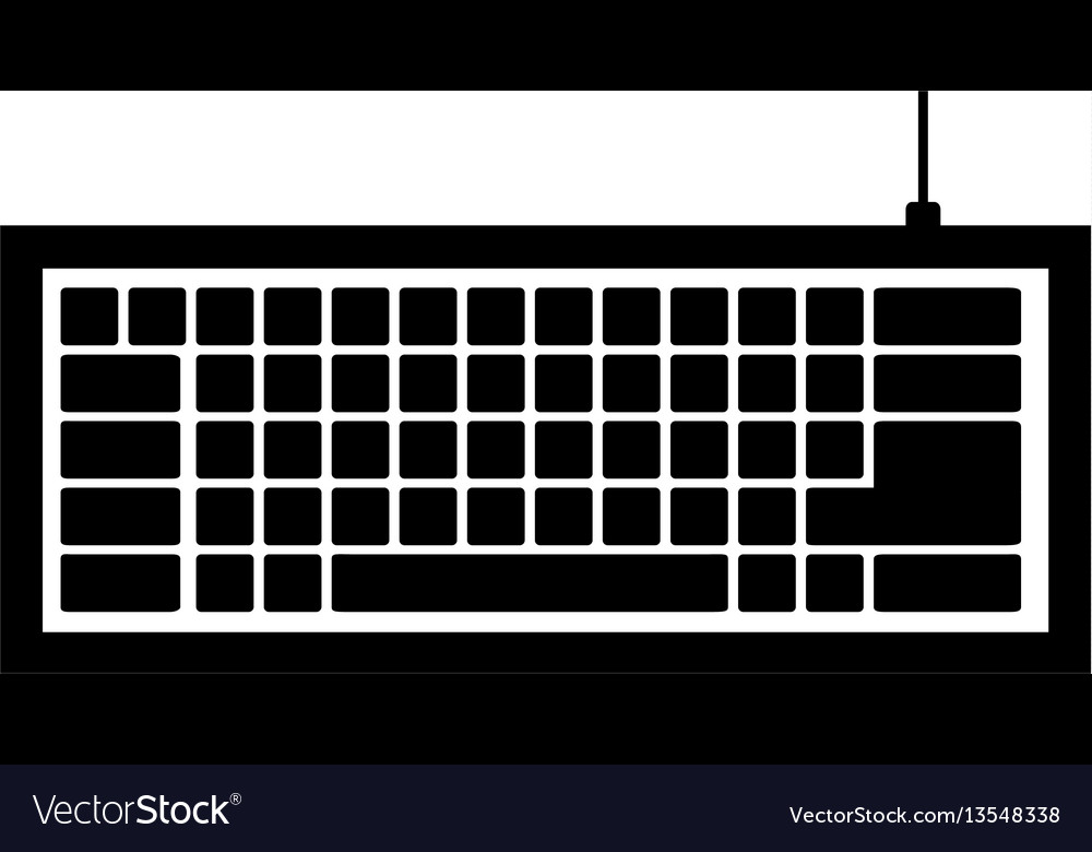 Black computer keyboard icon