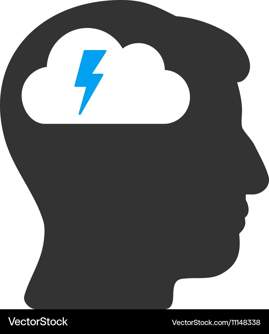 Brainstorming flat icon Royalty Free Vector Image