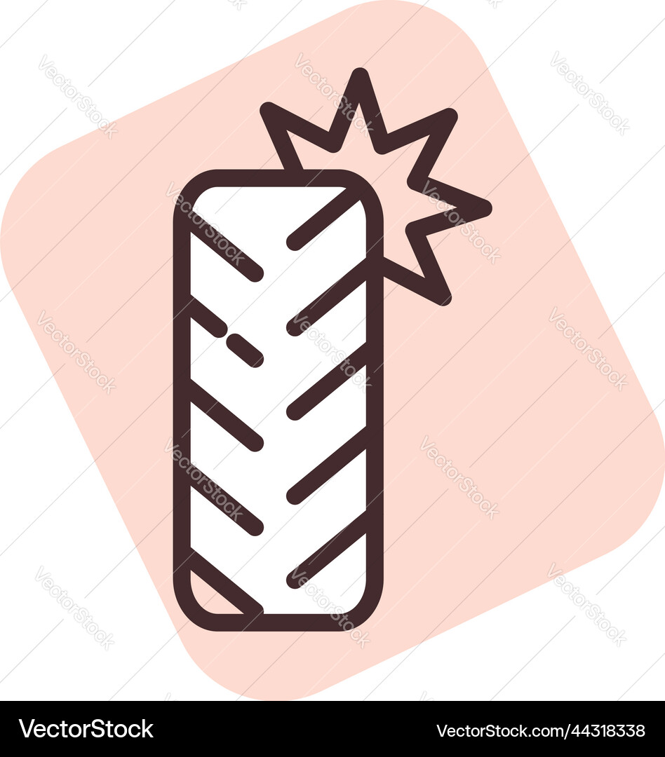Car accident flat tire on white background Vector Image