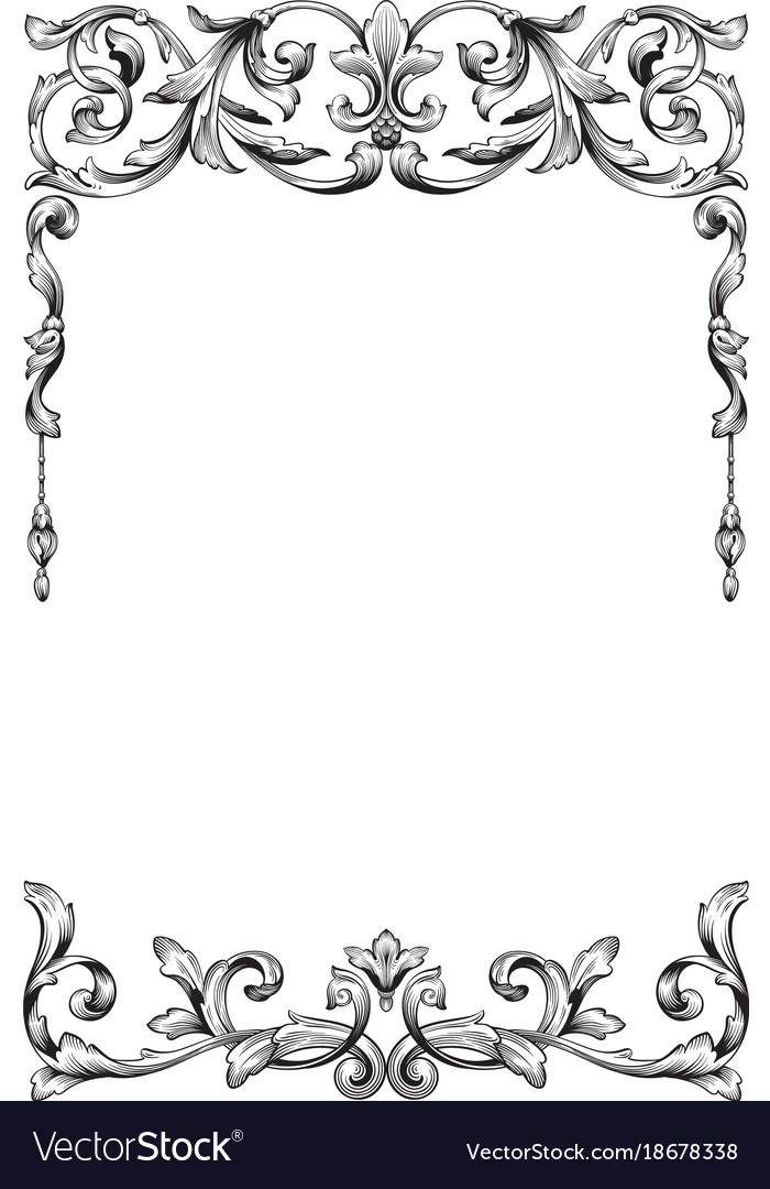 Classical baroque ornament Royalty Free Vector Image