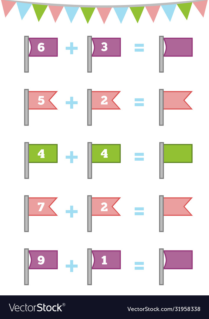 Counting game for preschool children count vector image Counting game for preschool children count