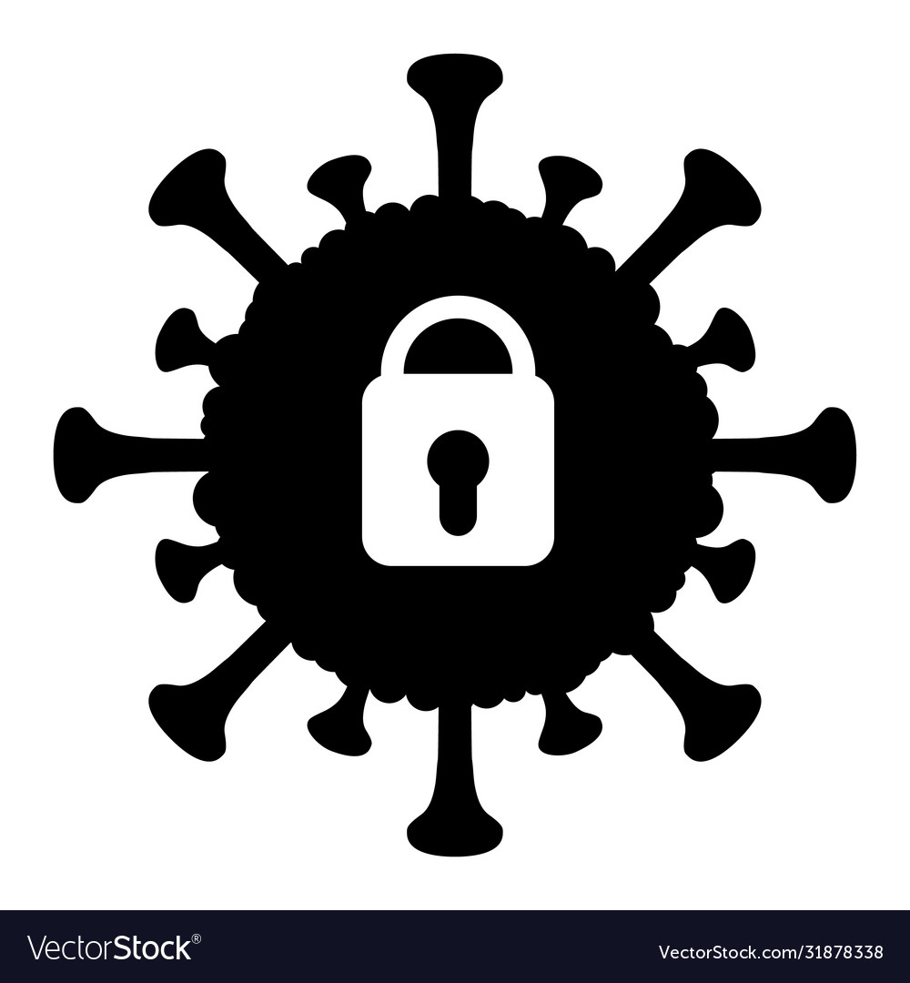 Covid19 Lockdown Icon Royalty Free Vector Image