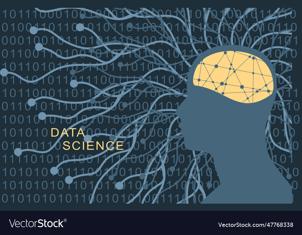 Data science and communication concept vector image Data science and communication concept