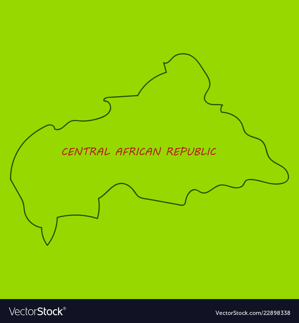 Karte der Zentralafrikanischen Republik mit Flagge vector image Karte der Zentralafrikanischen Republik mit Flagge
