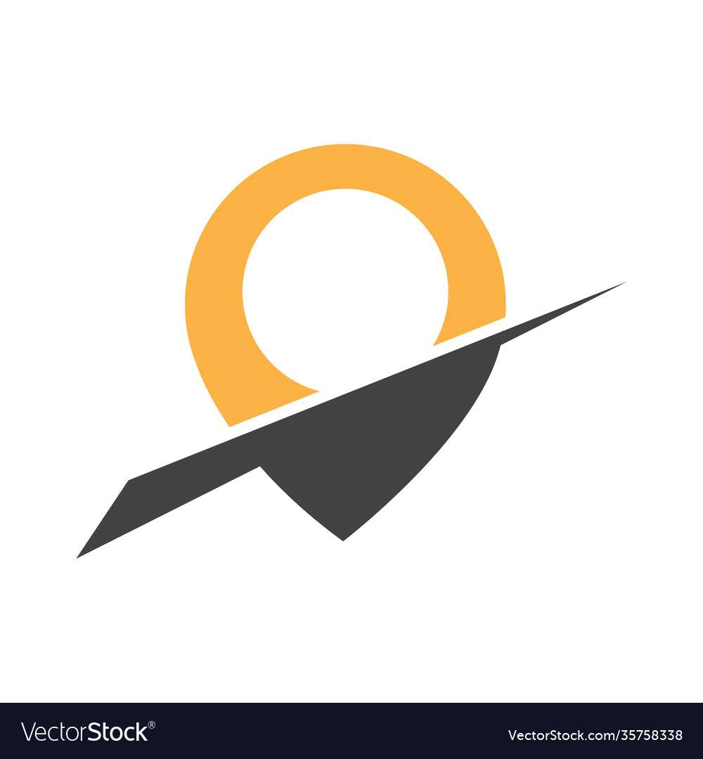 Map point location pin icon for mapping