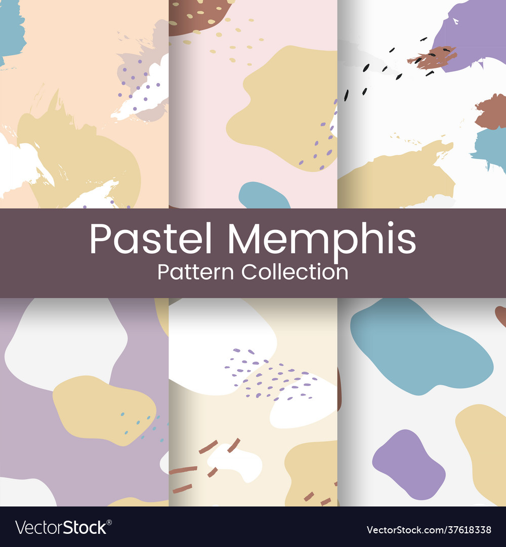 Pastel memphis pattern design