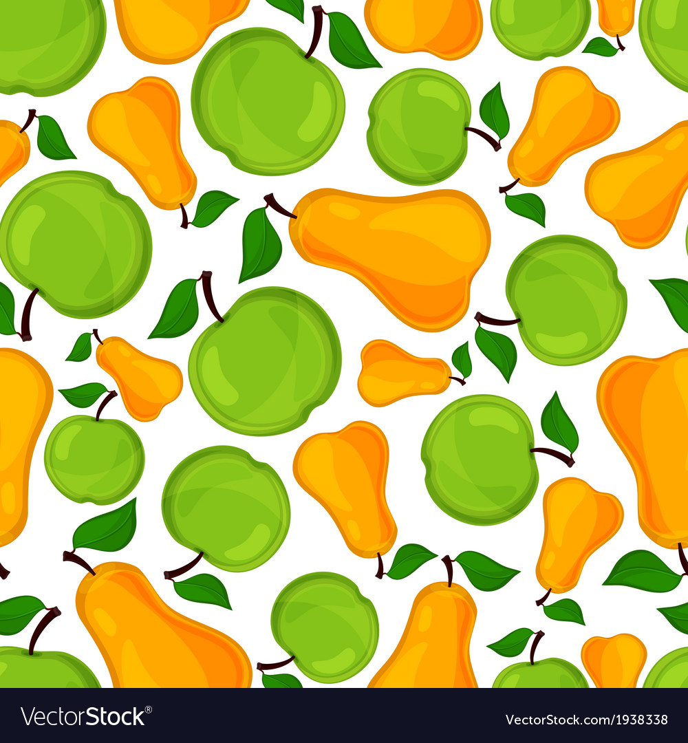 Pear and Apple Seamless Pattern