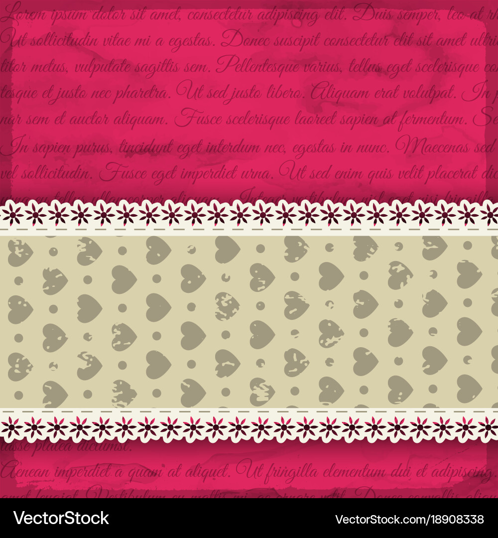 Pink heart pattern Royalty Free Vector Image - VectorStock