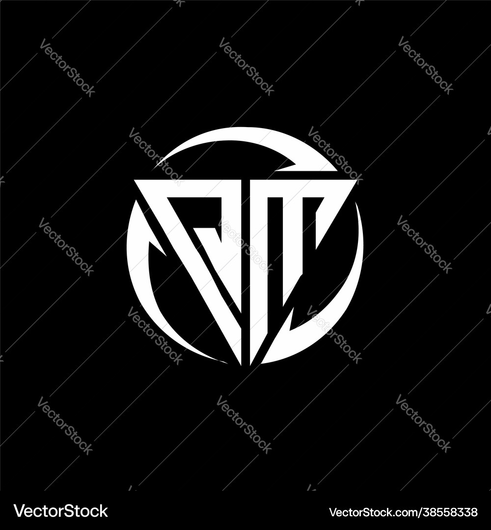Qm logo monogram design template Royalty Free Vector Image