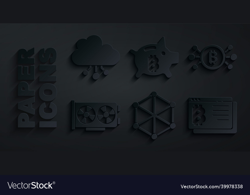 Set blockchain technology bitcoin circuit video
