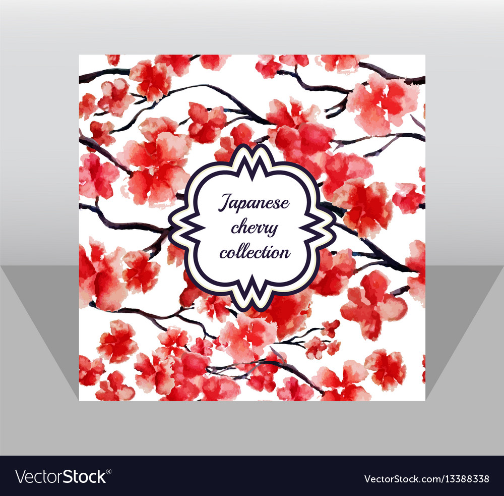 Square paper page template in flat style japanese Vector Image