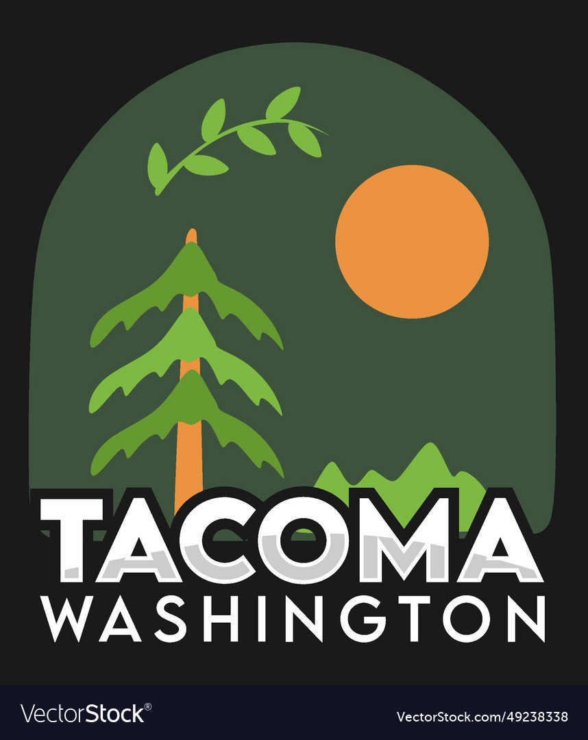 Tacoma washington united states of america Vector Image