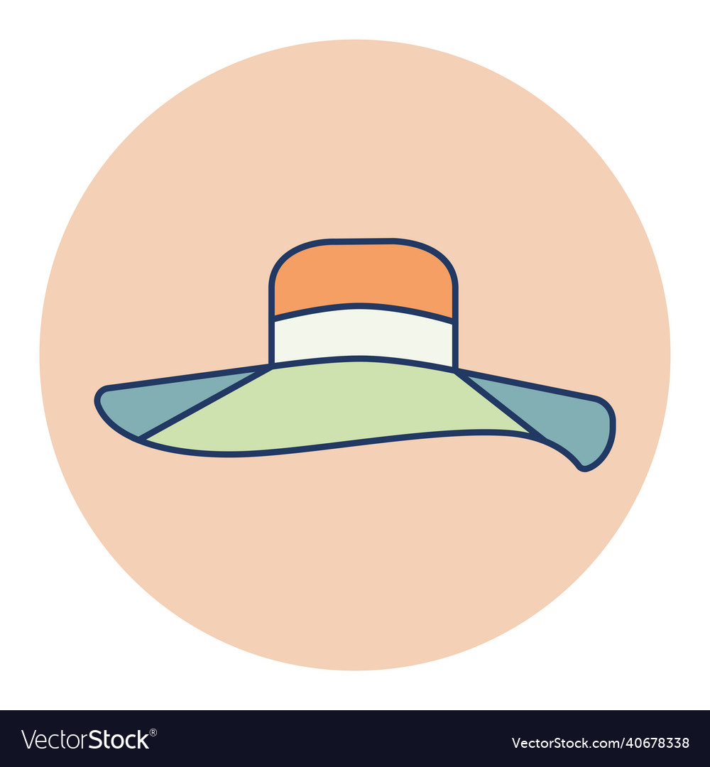 Woman Summer Hat Isolated Icon Girl Beach Vector Image